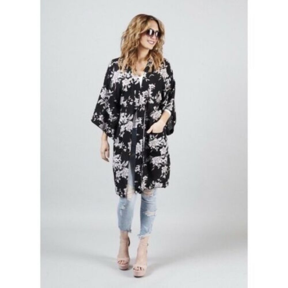 Rare! Brand New! Spiritual Gangster Floral Tie Kimono Cardigan